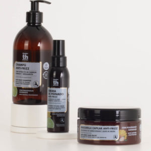 Champú, crema de peinado y mascarilla ANTI-FRIZZ