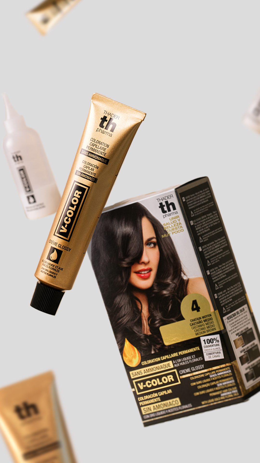 Kit Tinte en casa V-Color Tono 4 Castaño Medio - Image 2