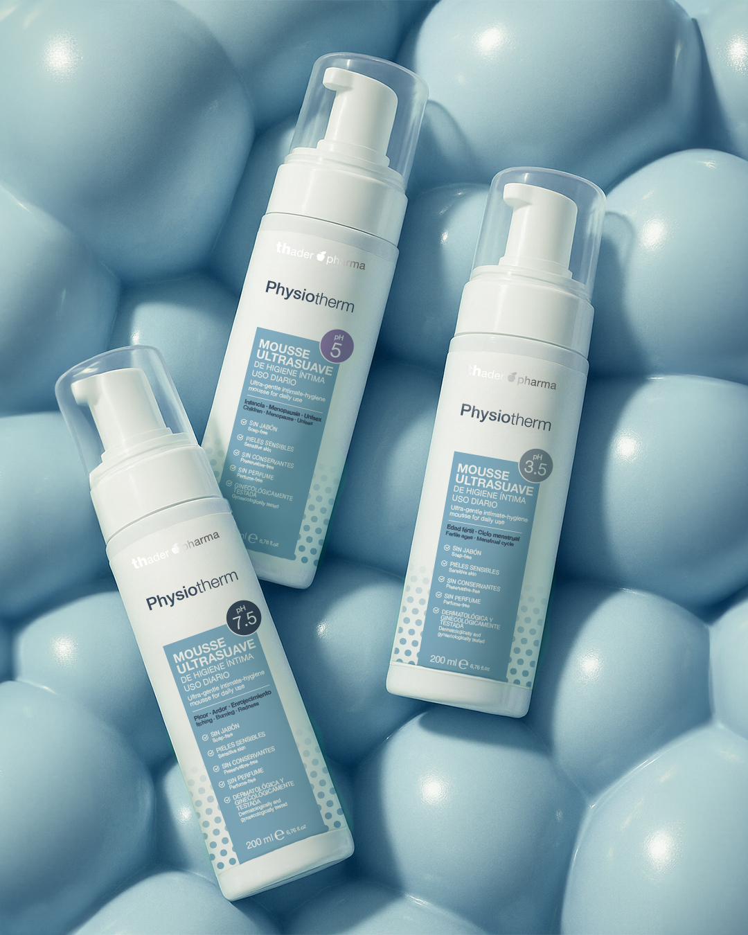 Physiotherm Mousse Ultrasuave tres alternativas