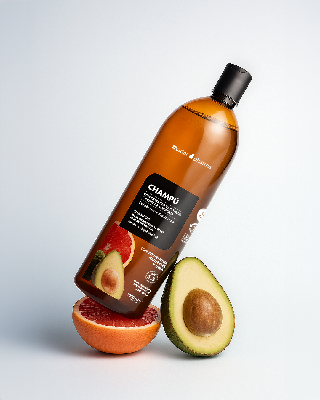 Champú con extracto de Pomelo y aceite de Aguacate Polifenoles